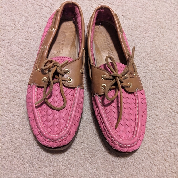 Sperry Shoes - Pink Sperry Woven Learned Loafer